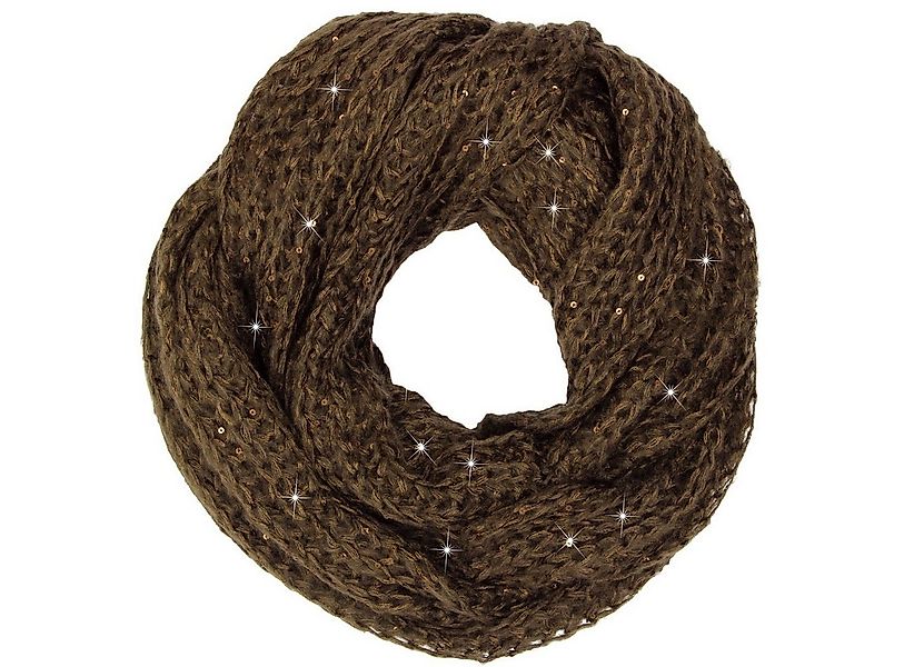 Caspar Loop SC330 weicher Damen Strick Loop mit Pailletten günstig online kaufen