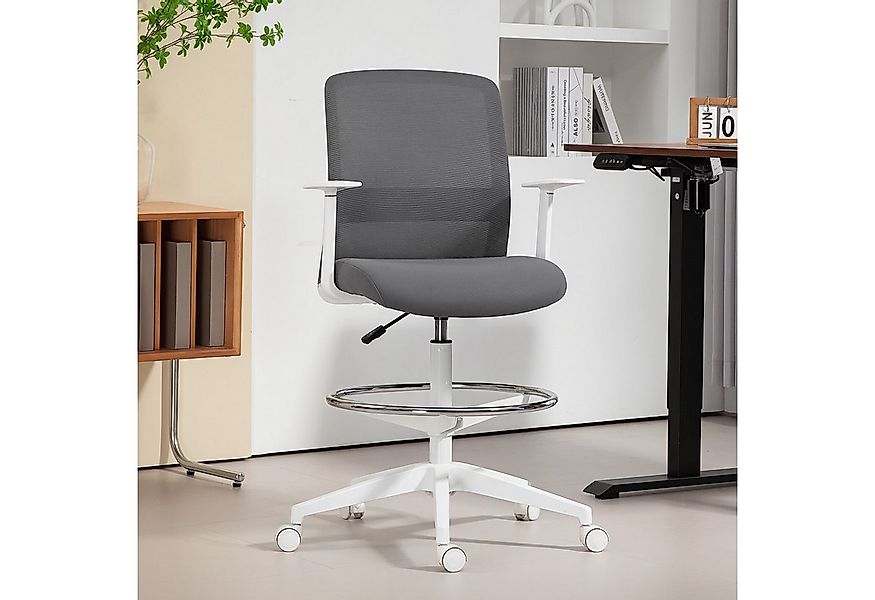 HOMCOM Schreibtischstuhl Bürostuhl (Bürostuhl, 1 St), drehbar, rollbar, Net günstig online kaufen