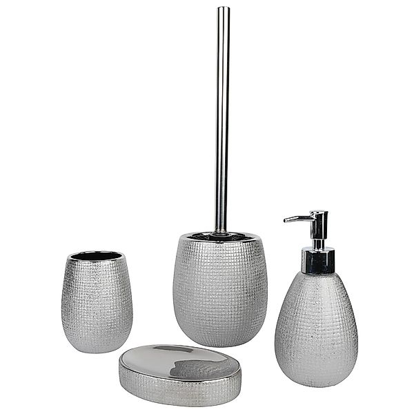 axentia Badaccessoire-Set Badezimmer-Garnitur, Badezimmer-Set, Bad-Kollekti günstig online kaufen