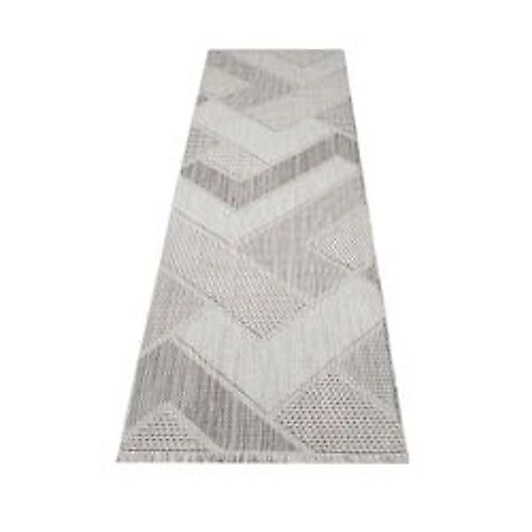 payé Teppich Linda 77 Kurzflor 80x300 cm Grün Geo-Muster günstig online kaufen