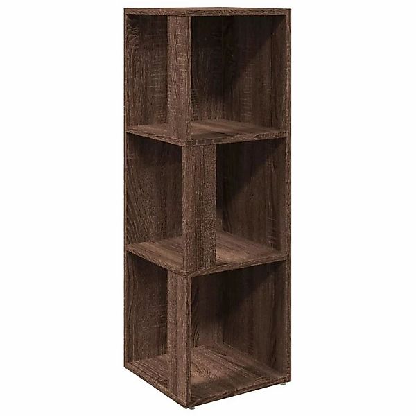 vidaXL Eckregal Braun Eichen-Optik 33x33x100 cm Holzwerkstoff günstig online kaufen