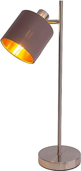 näve Tischleuchte Maron, ohne Leuchtmittel, 1flg. E14 Textilschirm braun In günstig online kaufen