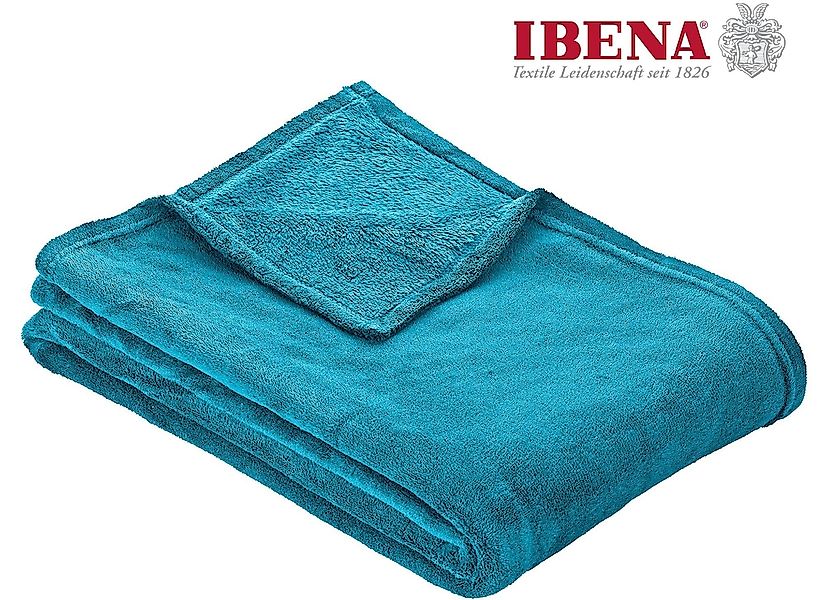 IBENA Wohndecke "Uni Fleecedecke Olbia" einfarbig schick, Kuscheldecke günstig online kaufen