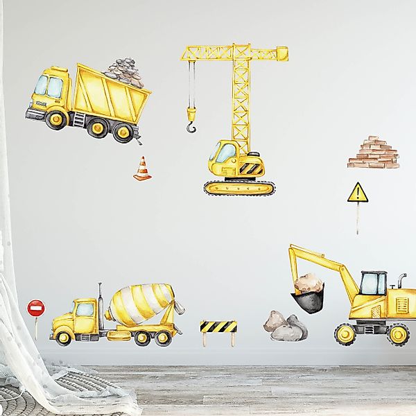 WANDKIND Wandtattoo Baustelle Set V313 mit günstig online kaufen