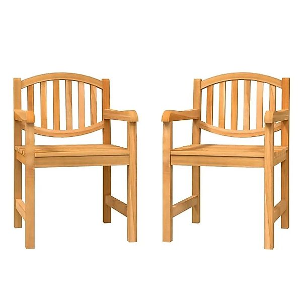 vidaXL Gartenstühle 2 Stk 58x59x88 cm Massivholz Teak 364407 günstig online kaufen