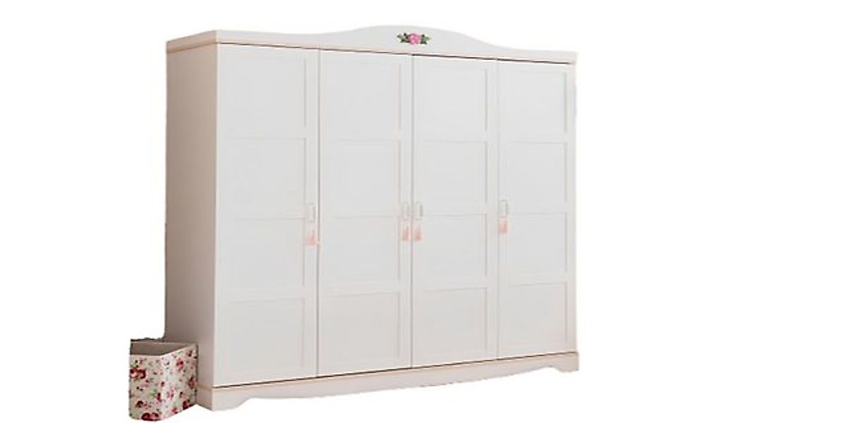 Xlmoebel Kleiderschrank Designer Holzschrank mit vier Türen in Weiß für Kin günstig online kaufen