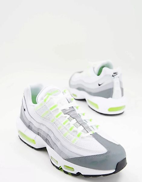 Nike – Air Max 95 – Sneaker in Grau und Limettengrün günstig online kaufen