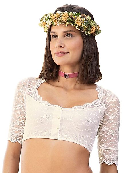 Nina Von C. Dirndlbluse Dirndlbluse halbarm günstig online kaufen
