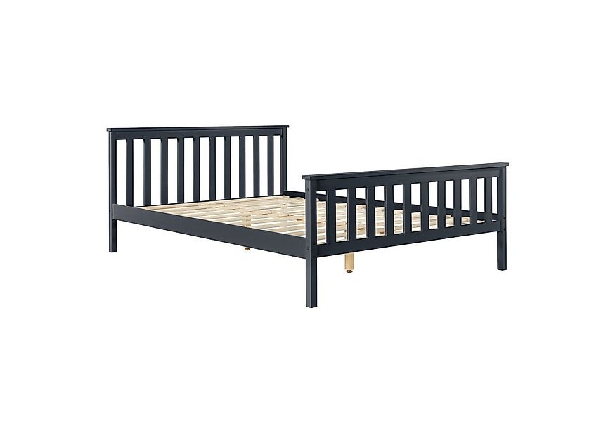 en.casa Massivholzbett, »Visby« mit Lattenrost, in verschiedenen Farben und günstig online kaufen