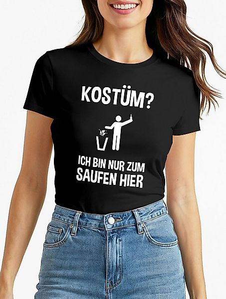 MoonWorks Print-Shirt Damen T-Shirt Kostüm? Ich bin nur zum Saufen hier Spr günstig online kaufen