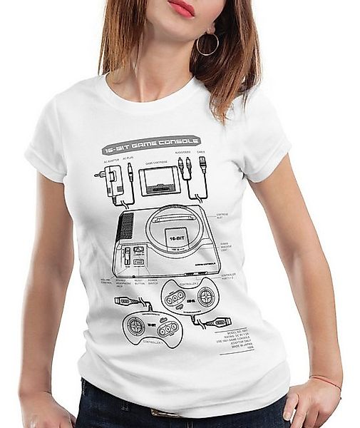 style3 T-Shirt Mega 16-Bit Gamer Classic Retro Konsole Sonic Drive sega günstig online kaufen