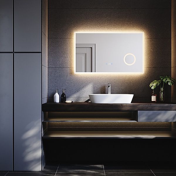 SONNI Badspiegel Badezimmerspiegel LED Spiegel Wandspiegel mit Touch-Schalt günstig online kaufen
