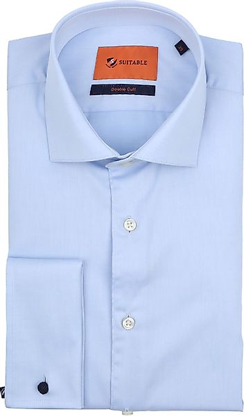 Suitable Hemd Doppelmanschette Blau - Größe 40 günstig online kaufen
