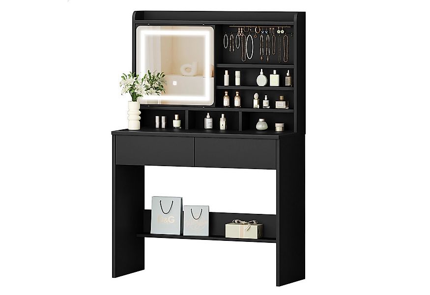 ALFORDSON Schminktisch mit 2 Schubladen und Schmuckhalter, LED-Spiegel stuf günstig online kaufen