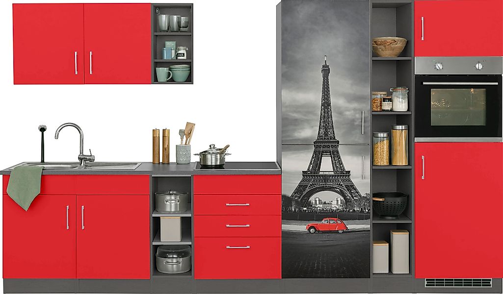 KOCHSTATION Küchenzeile »KS-Paris – Küchen mit einzigartigen Fotomotiven au günstig online kaufen