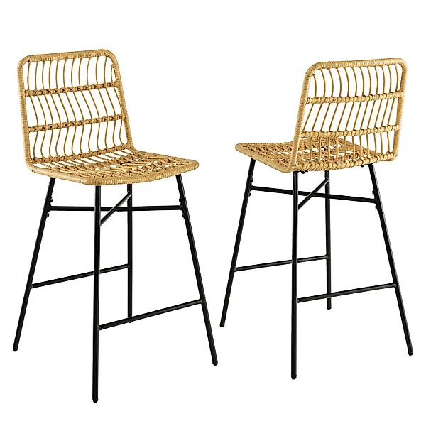 COSTWAY Barhocker (2er Set), mit Lehne günstig online kaufen