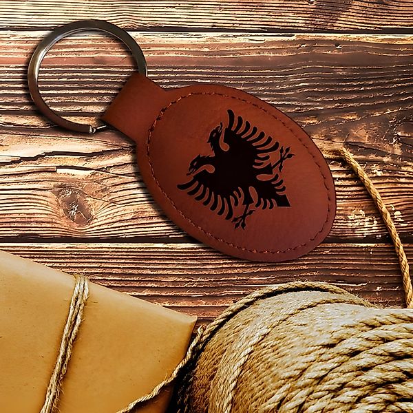 Lasernauten Schlüsselanhänger mit Gravur Albanischer Adler Schlüsselanhänge günstig online kaufen