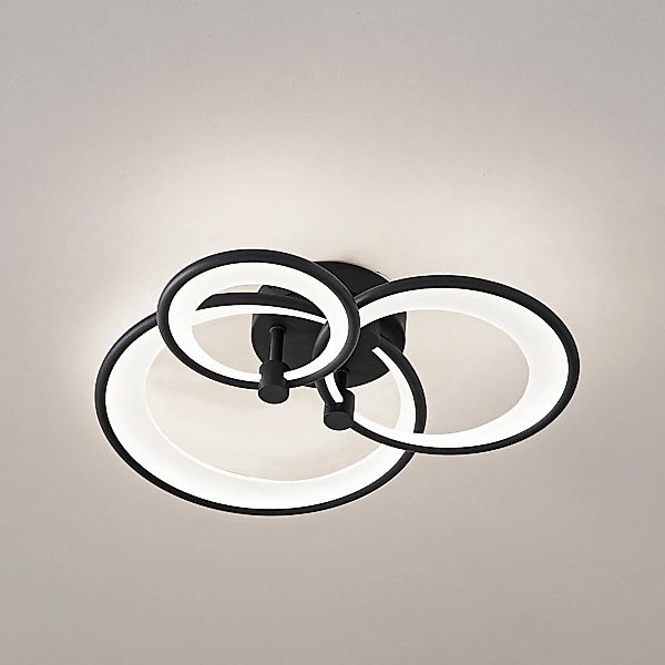 Lindby LED-Deckenlampe Sorma, schwarz, CCT, dimmbar günstig online kaufen