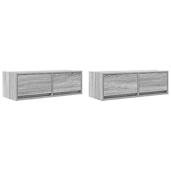 vidaXL TV-Schrank TV-Schränke 2 Stk. Grau Sonoma 80x31x25,5 cm Holzwerkstof günstig online kaufen