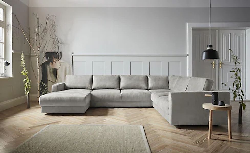 Home affaire Wohnlandschaft »Hobro U-Form« in 3 Bezugsqualitäten in vielen günstig online kaufen