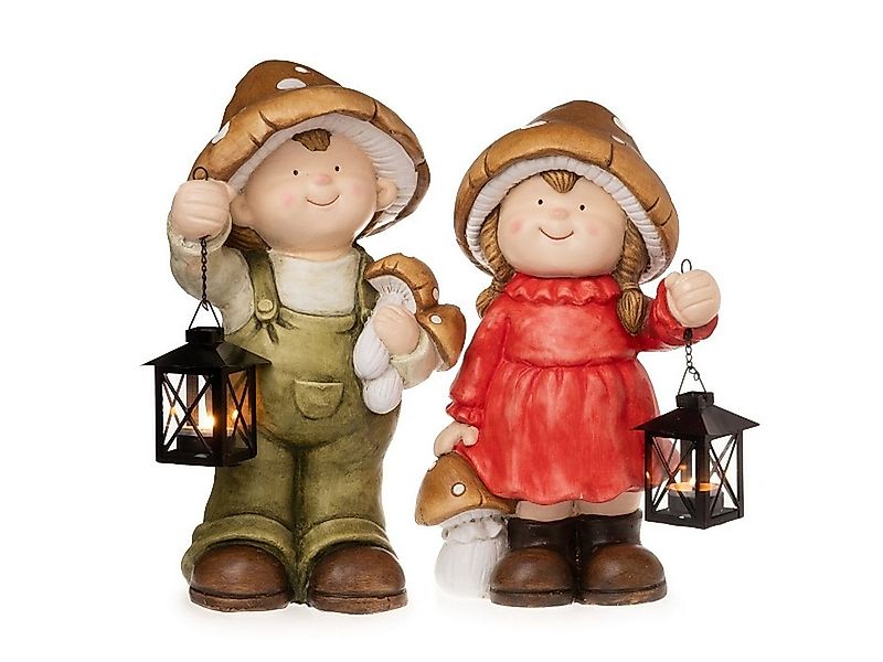 Dragimex Dekofigur Gartenkinder Keramik 39 cm – Junge und Mädchen – Herbstd günstig online kaufen