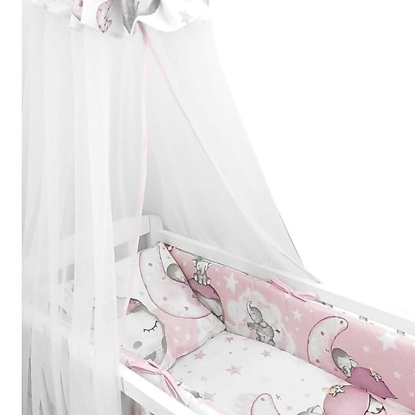 Baby-Delux Babybettwäsche Baby Wiegenset Elefant Mond, günstig online kaufen
