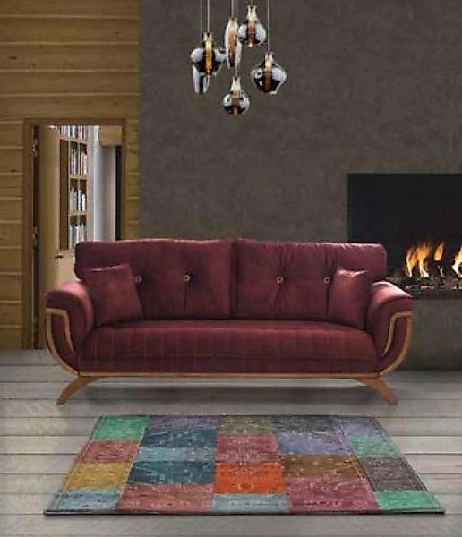 JVmoebel Sofa Luxus Dreisitzer Moderne Couch Möbel Rotes Sofa, Made in Euro günstig online kaufen
