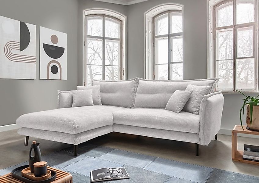 Home affaire Ecksofa »Lazio modernes Design, bequem, schmale Armlehnen, OTT günstig online kaufen