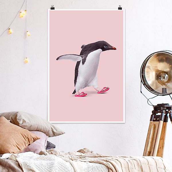 Poster Flip-Flop Pinguin günstig online kaufen