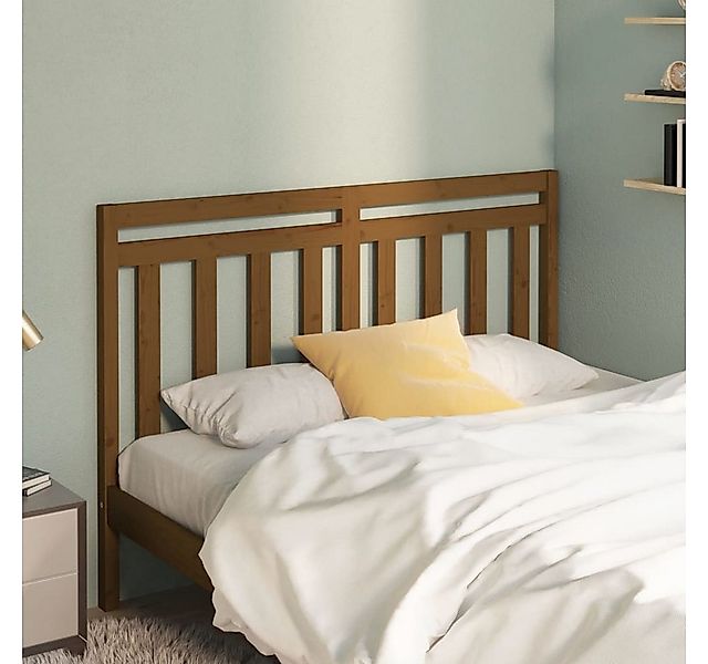 vidaXL Bett, Kopfteil Honigbraun 126x4x100 cm Massivholz Kiefer günstig online kaufen