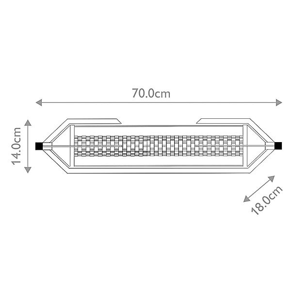 LED-Wandlampe ESPADA, chrom poliert Breite 70 cm Metall IP44 günstig online kaufen
