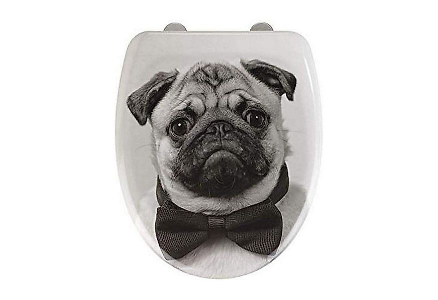WENKO WC-Sitz WENKO Toilettensitz Pugy Mops WC Sitz Brille Klodeckel Klobri günstig online kaufen