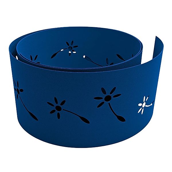 zaunzu Sichtschutz Premium Dekor Pusteblume Lasermuster Enzianblau 2,55m günstig online kaufen