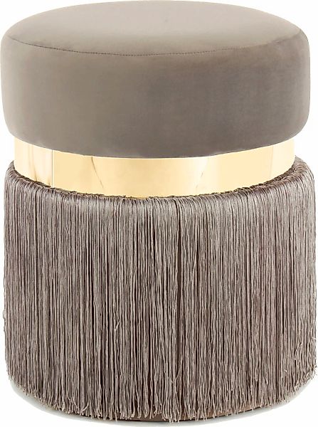 Kayoom Sitzhocker "Hocker Rebecca 925, Sitzpouf in runder Form,mit samtigem günstig online kaufen