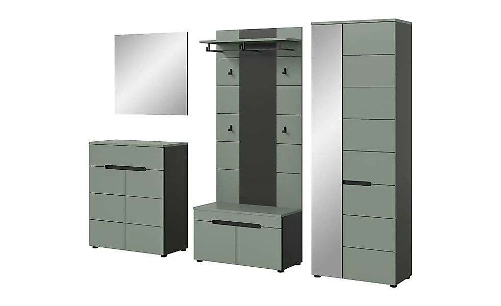 Garderobenkombination   ¦ grau ¦ Maße (cm): B: 255 H: 190 Garderoben & Klei günstig online kaufen