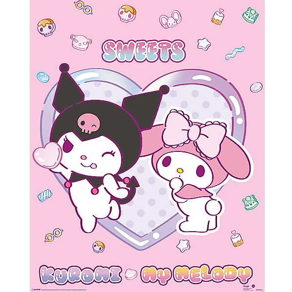 Poster PM 559 - Kuromi My Melody Sweets - Sanrio - Miniposter 40x50 cm günstig online kaufen