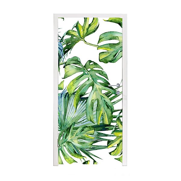 MuchoWow Türtapete Monstera - Muster - günstig online kaufen