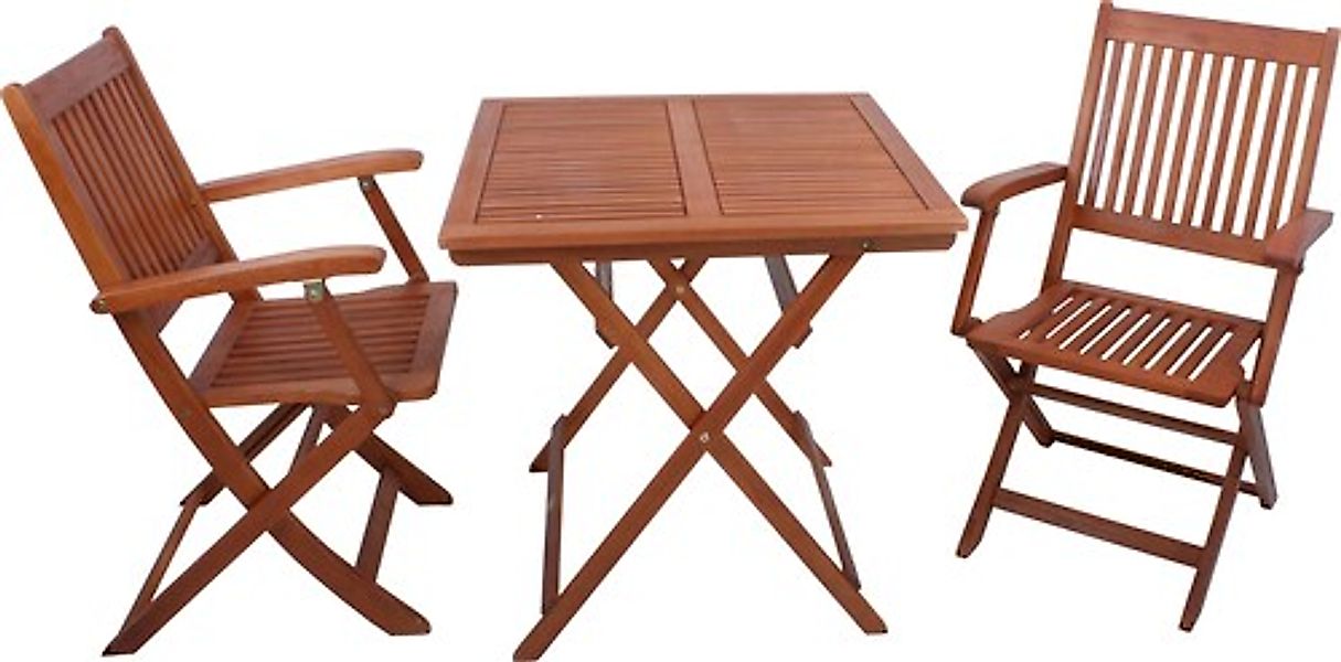 Garden Pleasure Balkonset »»SEATTLE«« 2 Stühle (klappbar), Tisch LxB: 70x70 günstig online kaufen