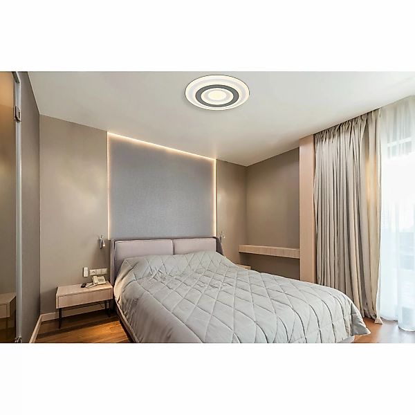 Globo LED-Deckenleuchte Sabatino 1-flammig Weiß 380 x 55 mm günstig online kaufen