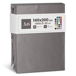 BETTWAESCHE-MIT-STIL Spannbettlaken Mako Satin Spannbettlaken, Matratzenhöh günstig online kaufen