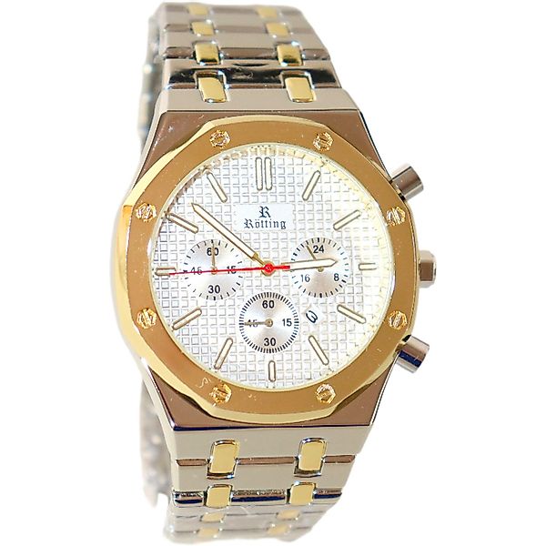 Rötting Design Quarzuhr Herrenuhr silberfarbenes Ziffernblatt günstig online kaufen