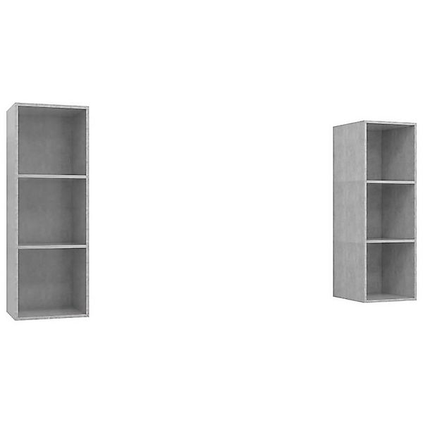 furnicato TV-Schrank TV-Wandschränke 2 Stk. Betongrau Holzwerkstoff (1-St) günstig online kaufen