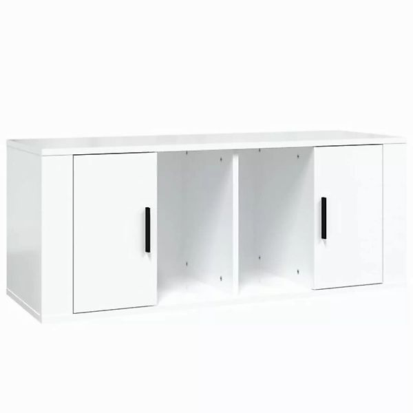 vidaXL TV-Schrank TV-Schrank Hochglanz-Weiß 100x35x40 cm Spanplatte Lowboar günstig online kaufen