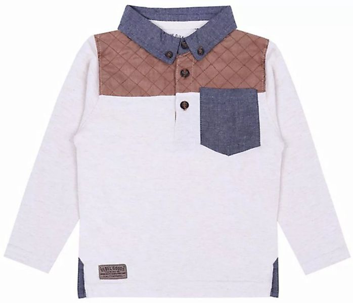 Sarcia.eu Shirtbluse Beigefarbenes Poloshirt langärmelig, Kragen 6-7 Jahre günstig online kaufen