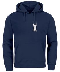 Neverless Hoodie Hoodie Herren Aufdruck Katze günstig online kaufen