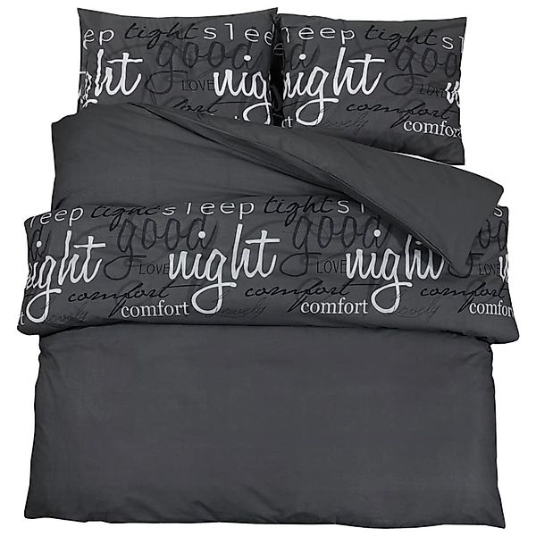 vidaXL Bettwäsche-Set Schwarz 140x200 cm Baumwolle 136533 günstig online kaufen