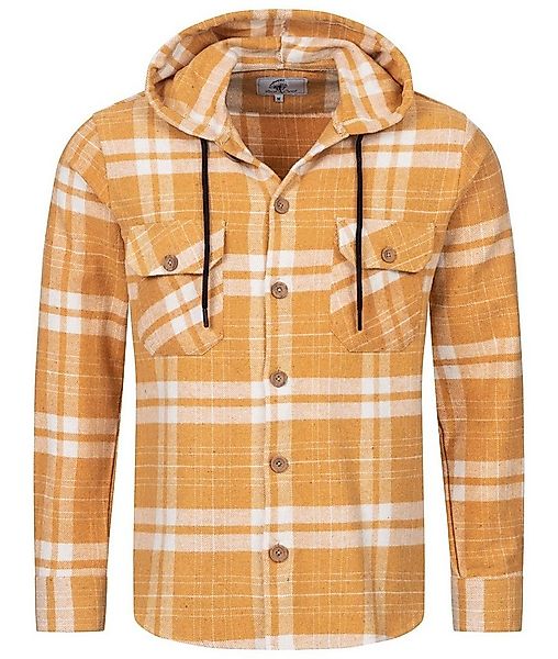 Rock Creek Flanellhemd Herren Hemd Flanellhemd mit Kapuze H-328 günstig online kaufen