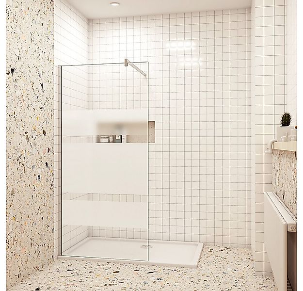 duschspa Duschwand NUE Glaswand Walk in Duschtrennwand mit Milchstreifen Du günstig online kaufen