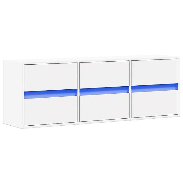 vidaXL TV-Wandschrank mit LED-Beleuchtung Weiß 130x31x45 cm 852299 günstig online kaufen