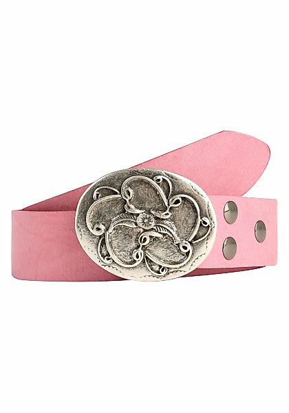 Rettungsring Gürtel Ledergürtel ""Gump Pink", mit austauschbarer Schließe " günstig online kaufen